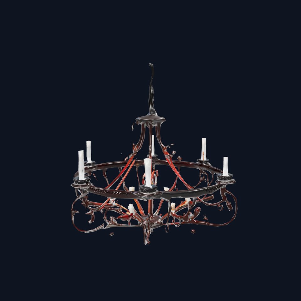 Vintage Iron Chandelier model pack